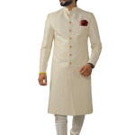 White Sherwani Father Son - Buy Sequin Square Pattern | Jaipurio